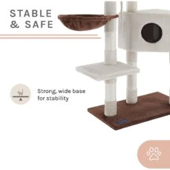 Sam's Pets Sam 54-in Cat Tree, White -Cat Supplies 261906 PT5. AC SS1800 V1635016593