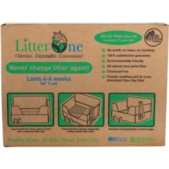 Litter One Biodegradable Disposable Cat Litter Box Kit -Cat Supplies 262935 PT4. AC SS1800 V1606806132