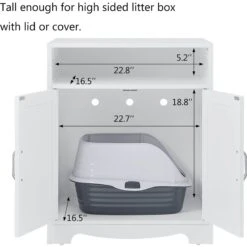 Unipaws Enclosed Cat Litter Box -Cat Supplies 263521 PT2. AC SS1800 V1607563352