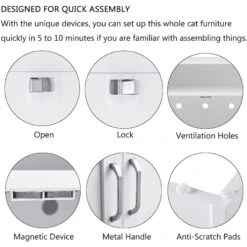 Unipaws Enclosed Cat Litter Box -Cat Supplies 263521 PT4. AC SS1800 V1607559430