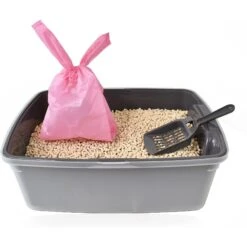 Doggie Walk Bags Citrus Scented Tie Handle Cat Litter Bags, Pink, 140 Count -Cat Supplies 264717 PT5. AC SS1800 V1610754967