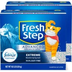 Fresh Step Advanced Extreme Mountain Spring Scented Clumping Clay Cat Litter, 18.5-lb Box 15 Fresh Step Advanced Extreme Mountain Spring Scented Clumping Clay Cat Litter, 18.5-lb Box -Cat Supplies 266341 PT6. AC SS1800 V1694465535