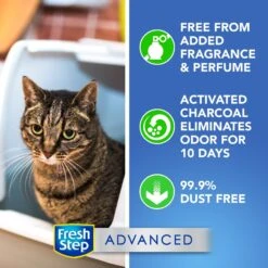 Fresh Step Advanced Simply Unscented Clumping Clay Cat Litter, 18.5-lb Box -Cat Supplies 266344 PT2. AC SS1800 V1694465218