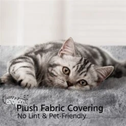 Yaheetech 58-in Plush Cat Tree & Condo, Light Gray -Cat Supplies 266562 PT4. AC SS1800 V1669908526