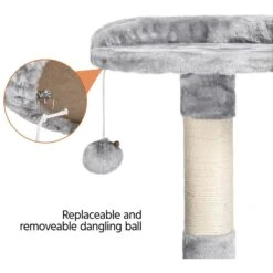 Yaheetech 58-in Plush Cat Tree & Condo, Light Gray -Cat Supplies 266562 PT6. AC SS1800 V1669908522
