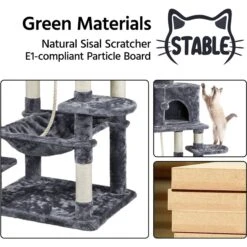 Yaheetech 59-in Plush Cat Tree & Condo 15 Yaheetech 59-in Plush Cat Tree & Condo -Cat Supplies 266571 PT6. AC SS1800 V1686153898