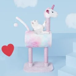 ZEZE Funfetti Unicorn 41-in Sisal Cat Tree