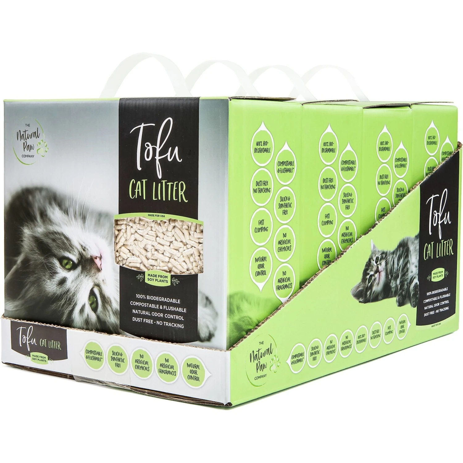 Natural Paw Unscented Tofu Cat Litter, 4.5-lb Bag, Case Of 4 2 Natural Paw Unscented Tofu Cat Litter, 4.5-lb Bag, Case Of 4 - Image 2