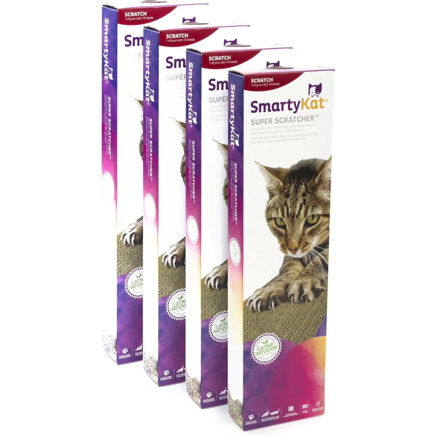 SmartyKat Super Scratcher Cat Toy, 4 Count 1 SmartyKat Super Scratcher Cat Toy, 4 Count