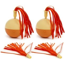 SmartyKat Twirly Tops Replacement Wand Cat Toy, Yellow, 2 Count