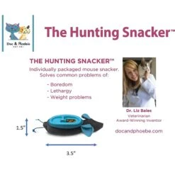 Doc & Phoebe's Cat Co. The Hunting Snacker Interactive Cat Treat Toy, Blue -Cat Supplies 279341 PT4. AC SS1800 V1617400313