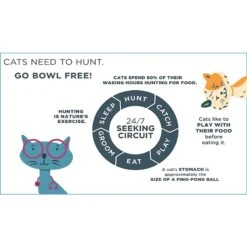 Doc & Phoebe's Cat Co. The Hunting Snacker Interactive Cat Treat Toy, Blue -Cat Supplies 279341 PT5. AC SS1800 V1617400689