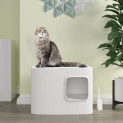 Meowy Studio Loo Enclosed Cat Litter Box Concealment -Cat Supplies 280430 PT2. AC SS1800 V1623358054
