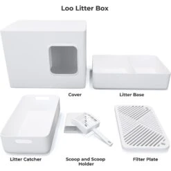 Meowy Studio Loo Enclosed Cat Litter Box Concealment -Cat Supplies 280430 PT7. AC SS1800 V1623358071