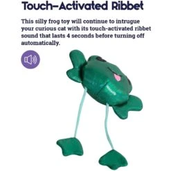 Catstages Toss 'N Dangle Frog Plush Cat Toy -Cat Supplies 282265 PT3. AC SS1800 V1636501616