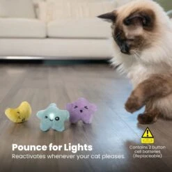 Catstages Toss 'N Twinkle Plush Cat Toy With Catnip, 3 Count -Cat Supplies 282271 PT5. AC SS1800 V1682521147