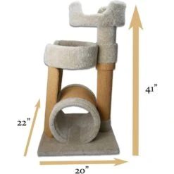 Royal Cat Boutique NANI-2 41-in Carpet Cat Tree, Neutral -Cat Supplies 284942 PT3. AC SS1800 V1628570863