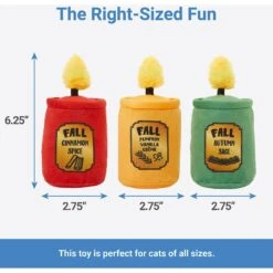 Frisco Fall Candles Plush Cat Toy With Catnip -Cat Supplies 285643 PT1. AC SS1800 V1633969285