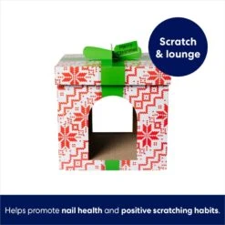 Frisco Holiday Gift Box Cardboard Cat House -Cat Supplies 287291 PT2. AC SS1800 V1695046605