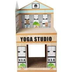 Frisco Yoga Studio Cardboard Cat House, 2-Story -Cat Supplies 288965 PT2. AC SS1800 V1638291621