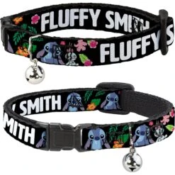 Buckle-Down Disney Lilo & Stitch Ohana Means Family Personalized Breakaway Cat Collar With Bell