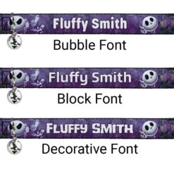 Buckle-Down Disney Nightmare Before Christmas Jack Expressions/Ghosts In Cemetery Personalized Breakaway Cat Collar With Bell -Cat Supplies 290282 PT1. AC SS1800 V1619740941