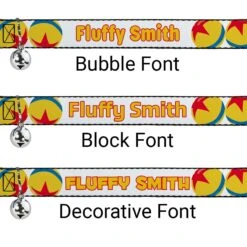 Buckle-Down Disney Pixar Luxo Ball Repeat Personalized Breakaway Cat Collar With Bell -Cat Supplies 290286 PT1. AC SS1800 V1619737345