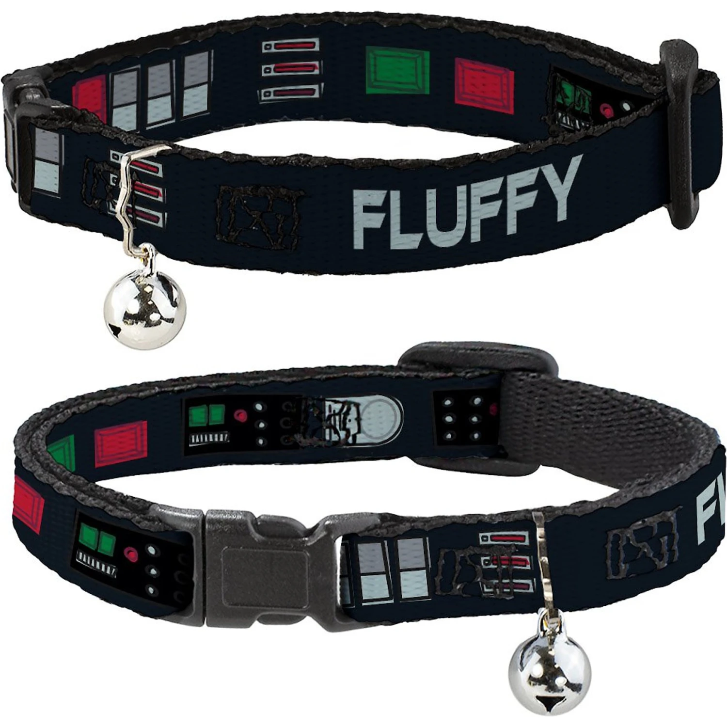 Buckle-Down Star Wars Darth Vader Utility Belt Bounding Personalized Breakaway Cat Collar With Bell 1 Buckle-Down Star Wars Darth Vader Utility Belt Bounding Personalized Breakaway Cat Collar With Bell