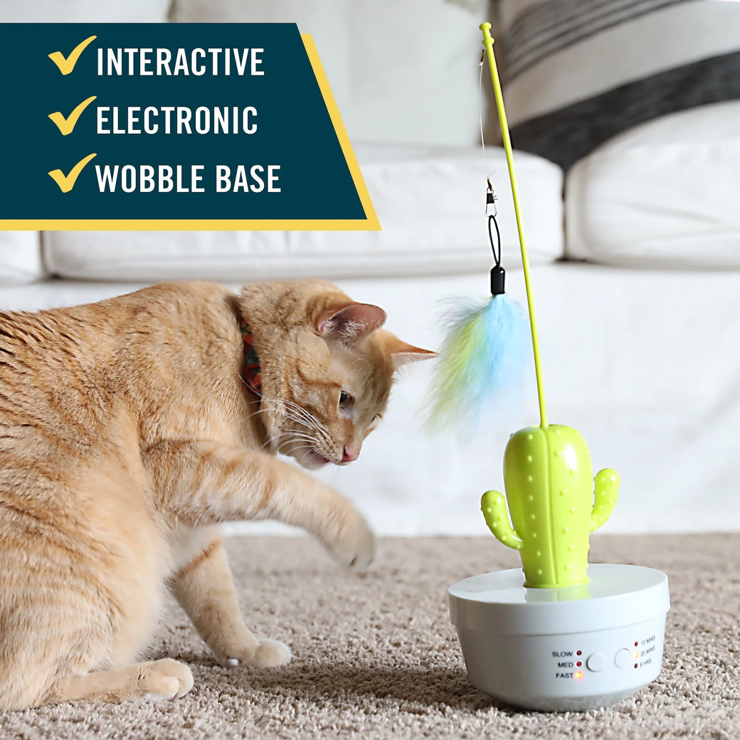 OurPets Cactus Wand Cat Toy 3 OurPets Cactus Wand Cat Toy - Image 3