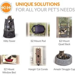 K&H Pet Products EZ Mount Triple Stack Cat Furniture -Cat Supplies 296493 PT7. AC SS1800 V1627949588