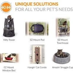 K&H Pet Products EZ Mount Townhouse Cat Furniture -Cat Supplies 296497 PT6. AC SS1800 V1627951918