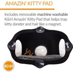 K&H Pet Products EZ Mount Bubble Pod Cat Window Perch -Cat Supplies 296522 PT3. AC SS1800 V1628200307