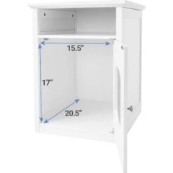 Frisco Decorative Side Table Cat Litter Box Cover & Frisco Open Top Cat Litter Box With Rim, Large -Cat Supplies 297992 PT3. AC SS1800 V1621293130