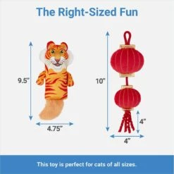 Frisco Lunar New Year Lantern & Tiger Plush Kicker Cat Toy With Catnip -Cat Supplies 298899 PT1. AC SS1800 V1640883699
