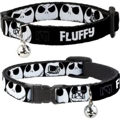 Buckle-Down Disney Nightmare Before Christmas 7 Personalized Breakaway Cat Collar With Bell