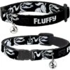 Buckle-Down Disney Nightmare Before Christmas Zero Expressions Personalized Breakaway Cat Collar With Bell