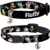 Buckle-Down Disney The Sensational Six Smiling Faces Personalized Breakaway Cat Collar With Bell