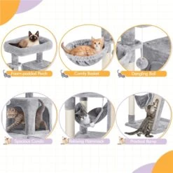 Yaheetech 40-in Cat Tower With Condo -Cat Supplies 306509 PT3. AC SS1800 V1680631651
