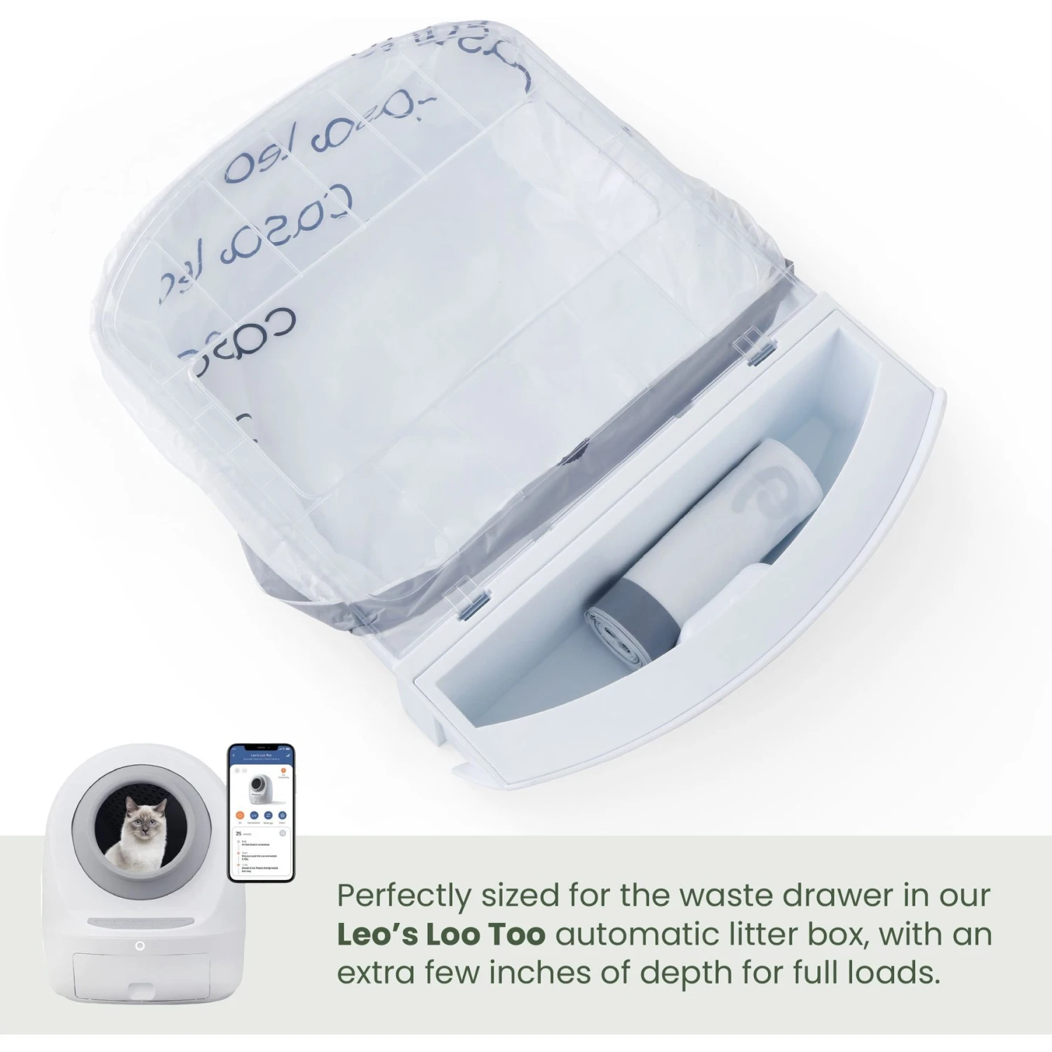 Casa Leo Leo's Loo Drawstring Waste Drawer Liners For Automatic Self-Cleaning Litter Boxes 4 Casa Leo Leo's Loo Drawstring Waste Drawer Liners For Automatic Self-Cleaning Litter Boxes - Image 4