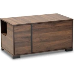 Baxton Studio Vere 2-Door Cat Litter Box Cover House -Cat Supplies 307851 PT2. AC SS1800 V1624311488