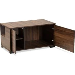 Baxton Studio Vere 2-Door Cat Litter Box Cover House -Cat Supplies 307851 PT3. AC SS1800 V1624313936