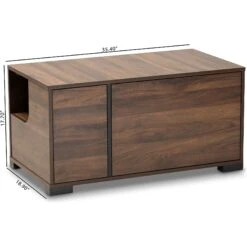 Baxton Studio Vere 2-Door Cat Litter Box Cover House -Cat Supplies 307851 PT7. AC SS1800 V1624311214