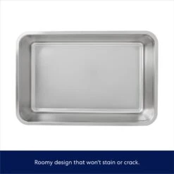 Frisco Stainless Steel Cat Litter Box -Cat Supplies 309857 PT2. AC SS1800 V1675279698