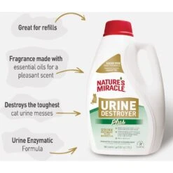 Nature's Miracle Cat Urine Destroyer Plus Enzymatic Formula Stain Remover Refill, 1-gal Bottle -Cat Supplies 313855 PT3. AC SS1800 V1701116479