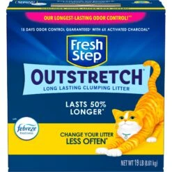 Fresh Step Outstretch Concentrated Febreze Freshness Scented Clumping Clay Cat Litter -Cat Supplies 314020 PT6. AC SS1800 V1694465597