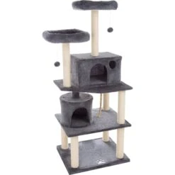 Pet Adobe 5-Tier 58.5-in Cat Tree & Condo -Cat Supplies 314985 PT6. AC SS1800 V1626392072