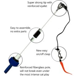 Pet Fit For Life 4-Piece Bundle Interactive Swimming Fish + Feather Wand Cat Toy -Cat Supplies 316698 PT4. AC SS1800 V1632174988