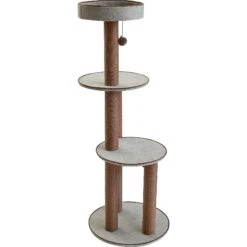 Two By Two The Pine 59-in Cat Tree, Gray -Cat Supplies 316948 PT1. AC SS1800 V1642651907