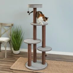 Two By Two The Pine 59-in Cat Tree, Gray -Cat Supplies 316948 PT4. AC SS1800 V1642647456