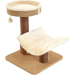 Two By Two The Yaupon 21.5-in Cat Tree & Lounger, Beige -Cat Supplies 316950 PT4. AC SS1800 V1642639592